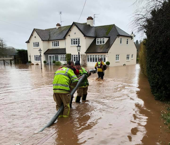 Busy Weekend For Fire Crews As Storm Dennis Hits Shropshire Shropshire Fire And Rescue Service